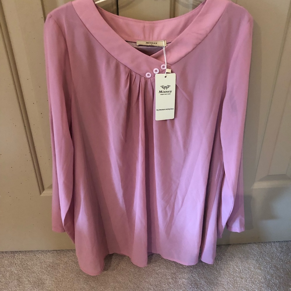 Pink Miusey  blouse Size L